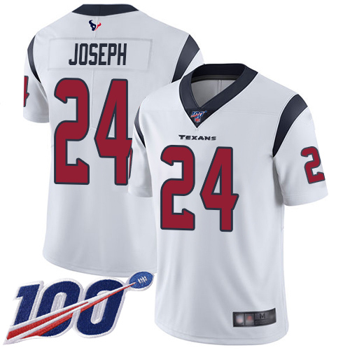 Houston Texans Limited White Men Johnathan Joseph Road Jersey NFL Football #24 100th Season Vapor Untouchable